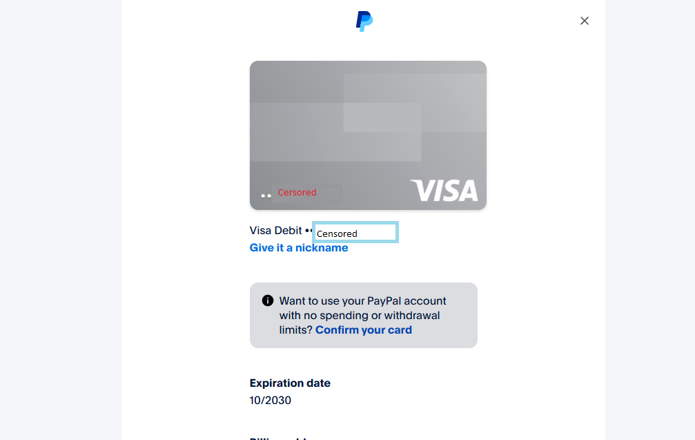 Integrasi Kartu Debit ke PayPal